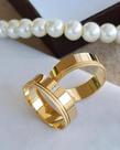 Par de Alianças de Ouro 18k 8mm 10 gramas Casamento Luxo Par de Alianças de Ouro 18k 8mm 10 gramas Casamento Luxo