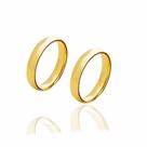 Par de Alianças de Ouro 18k colecao Diana com 4 mm e 4 g Par de Alianças de Ouro 18k colecao Diana com 4 mm e 4 g