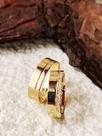 Par de Alianças de Ouro 18K modelo Diana 5 mm e cravado de Zircônias. ENVIE MSG NO CHAT PARA INFORMAR NUMERACAO E GRAVACAO