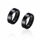 Par de Alianças de Prata com Banho em Rodio Negro 4 mm 10g