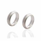 Par de aliancas de Prata modelo Milao 6mm e 9g