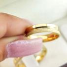 Par de Aliancas em Ouro 18K colecao Eternize 4mm, 7 g com canal central