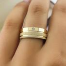 Par de Aliancas em Ouro 18K colecao Eternize 6mm, 8 g e 1 pedra Zirconia