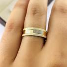 Par de Aliancas em Ouro 18K colecao Eternize 6mm, 8g frisada