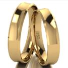 Par de Alianças em Ouro 18K Côncava 4,0mm Confort