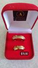 Par de alianças folheadas a ouro18k