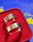Par de Alianças Ouro 18 Kilates Reta Noivado e Casamento 8 Gramas 7 mm lisa Par de Alianças Ouro 18 Kilates Reta Noivado e Casamento 8 Gramas 7 mm lisa