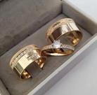 Par de Alianças Ouro 18k 30g 12mm Casamento Noivado Luxo