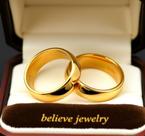Par de alianças ouro 18k ouro 18k 6mm Revestidas 13 a 33