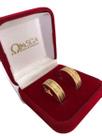 Par de Alianças Quadradas em Ouro 18K - 14,6 Gramas