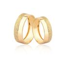 Par De Alianças Retas Foscas Ouro 18k Maciço 6 Mm Par De Alianças Retas Foscas Ouro 18k Maciço 6 Mm