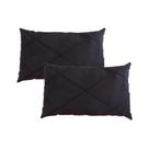 Par de Almofada Retangular Suede Drapeada Baguete 30x50 Par de Almofada Retangular Suede Drapeada Baguete 30x50