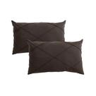 Par de Almofada Retangular Suede Drapeada Baguete 30x50 Par de Almofada Retangular Suede Drapeada Baguete 30x50