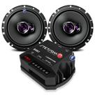 Par de Alto Falantes Pioneer Universal 6 Polegadas Portas 200w Rms Triaxial + Modulo Stetsom