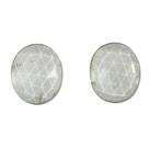 Par de Ametista Verde Natural Facetado Rose Cut Formato Oval Dimensões (LxC) 20x16 mm