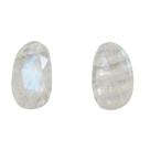 Par de Arcoiris Natural Facetado Rose Cut Formato Fancy Dimensões (LxC) 14x8 mm