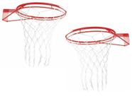 Par de Aro Duplo Basquete Oficial D=46 Cm Com Rede Chuá Klopf
