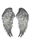 Par de Asas de Anjo Termocolante Paetê 26,5x25cm Patch Bordado Brilhante para Customização de Roupas