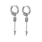 Par de brinco de flecha masculino feminino argola argolinha prata prateado estilo funk bts Par de brinco de flecha masculino feminino argola argolinha prata prateado estilo funk bts