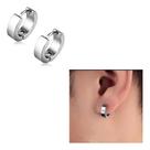 Par De Brinco Masculino Argola Aço Cirúrgico 4mm Barato