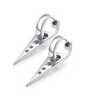 PAR DE BRINCO Triangular Triângulo EM AÇO INOX Titânio PRATA CONE PLACA MASCULINO ANTIALÉRGICO PAR DE BRINCO Triangular Triângulo EM AÇO INOX Titânio PRATA CONE PLACA MASCULINO ANTIALÉRGICO