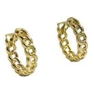 Par De Brincos Argola Elo Grumet Ouro 18k Par De Brincos Argola Elo Grumet Ouro 18k