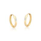 par de brincos argolas ouro 18k AB177
