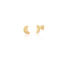 Par De Brincos De Lua Chapinha Em Ouro 18k Ab29 Par De Brincos De Lua Chapinha Em Ouro 18k Ab29