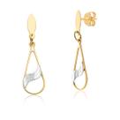 Par De Brincos Delicados Gota Em Ouro 18k Ab42 Par De Brincos Delicados Gota Em Ouro 18k Ab42