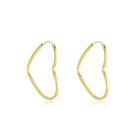 Par De Brincos Ouro 18k 750 Argola Coração 18mm Thile Jóias