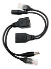 Par De Cabo Adaptador Injetor Poe Separador Rj45 Macho Femea Par De Cabo Adaptador Injetor Poe Separador Rj45 Macho Femea