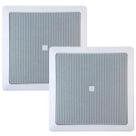 Par de Caixas de Embutir JBL 6CO1Q Arandela Quadrada Coaxial 6" 50Watts