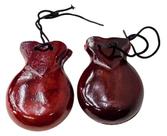 Par de castanholas de madeira mogno liverpool 5542