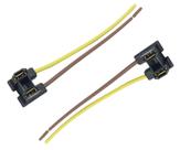 Par de chicote soquete universal para lâmpadas do farol de conexão h7 2 vias fio 1,5mm