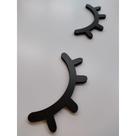Par de Cílios em MDF Preto - 2 Peças Para Decoração Parede Olhinhos Aplique Mdf Sleepy Eyes
