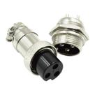 Par de conector Gx16 Macho + Fêmea 3 Pinos - Original