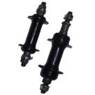 Par de Cubos D/T Yamada Roda Livre Aço V-Brake 36 F Preto