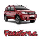 Par de Emblemas Adesivo Freestyle Ecosport Vermelho Resinado