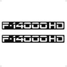 Par De Emblemas Compatível F-14000 Adesivo Lateral Resinado