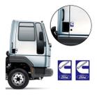 Par De Emblemas Cummins Ford Cargo-Adesivo Resinado Caminhão