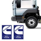 Par De Emblemas Cummins Ford Cargo Adesivo Resinado Caminhão
