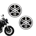 Par De Emblemas Logo Yamaha Moto Tanque 55mm Resinado