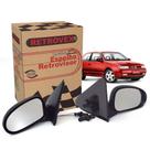Par De Espelho Retrovisor Com Controle Manual 2 Portas Retrovex Volkswagen Gol 1995 A 1999 Kit850