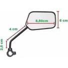 PAR de Espelho Retrovisor Retangular Bike Bicicleta PAR de Espelho Retrovisor Retangular Bike Bicicleta
