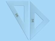 Par de Esquadros (45º e 30/60º) SEM Escalas de 32 cm 2532 e 2632 - TRIDENT