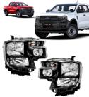 Par de Faróis Dianteiros Ford Ranger XL 2024 Sem LED e DRL