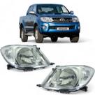 Par De Farol Dianteiro Toyota Hilux 2005 2006 2007 2008 a 2011 Cristal