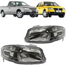 Par De Farol Gol Parati Saveiro G4 2005 A 2008 Cromado Arteb