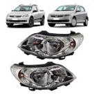 Par de Farol Le Ld Foco Duplo Cromado do Gol, Saveiro, Voyage G5 2009 A 2013 Original Volkswagen