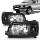Par de Farol Mascara Negra Fiat Uno 2004 a 2013 Par de Farol Mascara Negra Fiat Uno 2004 a 2013
